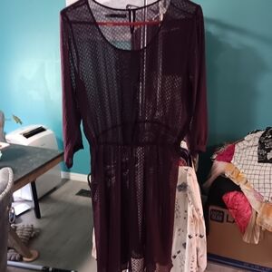 Maurices Deep Purple Lace Dress